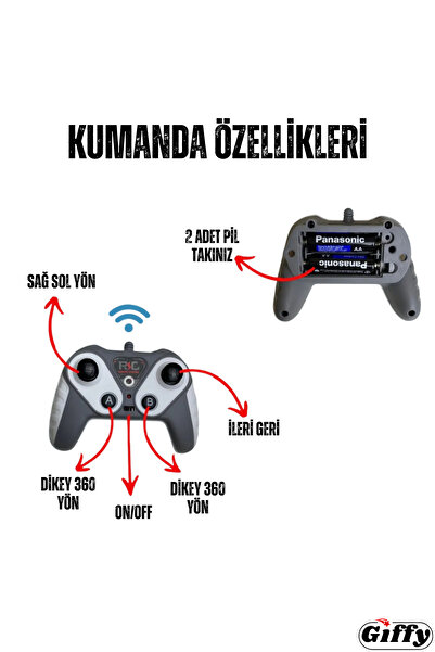 Genel Markalar Oyuncak Suda ve Karada Giden Uzaktan Kumandalı Araba 360° Hareket Edebilen Şarjlı Işıklı 4x4 Araç