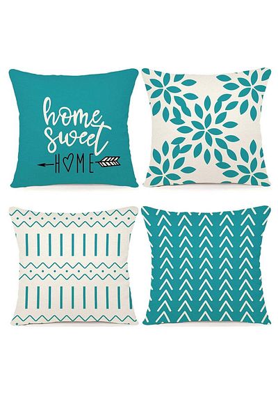 Generic Throw Pillow Cover Modern Sofa Decorative Pillow Covers 18x18 Set of 4 Outdoor Linen Fabric Pillow