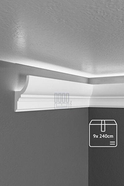 Evime Decor Ledli Kartonpiyer 9 Adet 1 Boy 240cm Toplam 21m Polimer Kartonpiy...