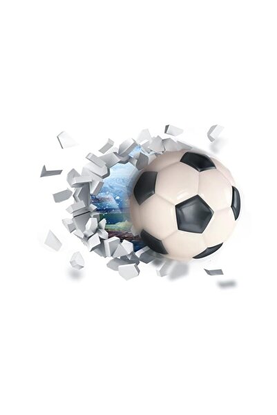 Generic ملصقات حائط كرة قدم من YunBey، ورق حائط ثلاثي الأبعاد لكرة القدم لغرف...