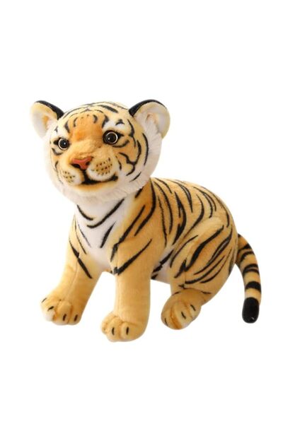 Generic Brand Plush Tiger Toy, Realistic Stuffed Tiger, Yellow, 8 Inch (Pack ...