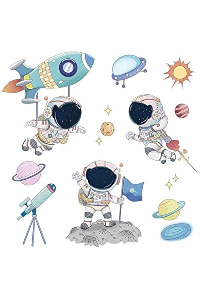 Generic Astronaut Wall Sticker Removable Cartoon Wall Decor Education Wallpap...