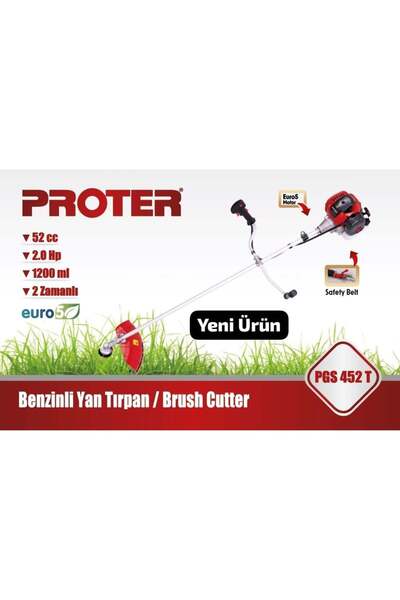 Proter PGS 452 T BENZİNLİ YAN TIRPAN