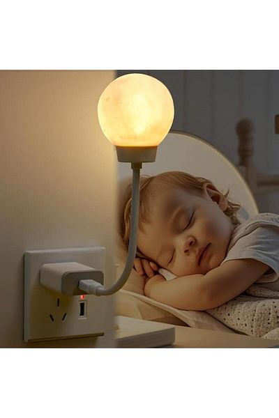 Generic Yelajoy Night Light for Kids, Voice Control Moon Lamp for Nursery - USB Plug-in Bedroom Bedside Por