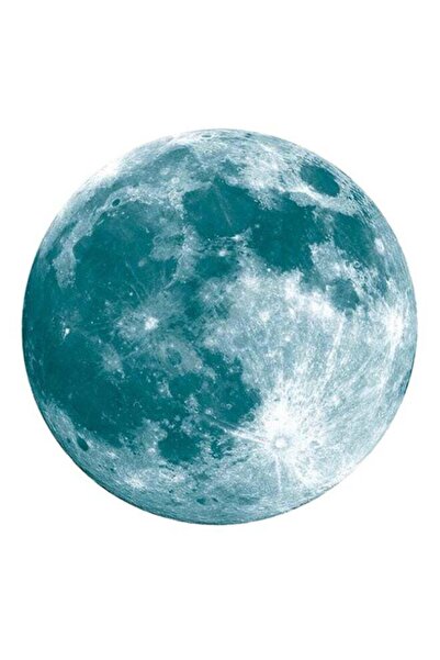 Generic Luminous Moon Glow Wall Sticker Green 30x30centimeter