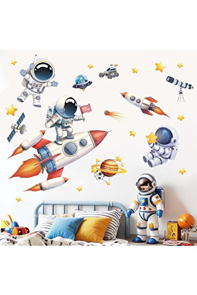 Generic Brand ARS® Astronaut Wall Decals, Outer Space Planets Rocket Boys Wal...