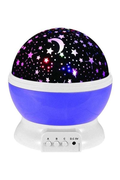 Generic Star And Moon Rotating Projector Night Lamp Multicolour 13x13x14.5cm