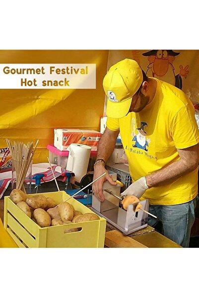 UTEN TERRION Potato Tower Machine Stainless Steel Spiral Potato Cutter for Potatoes & Vegetables