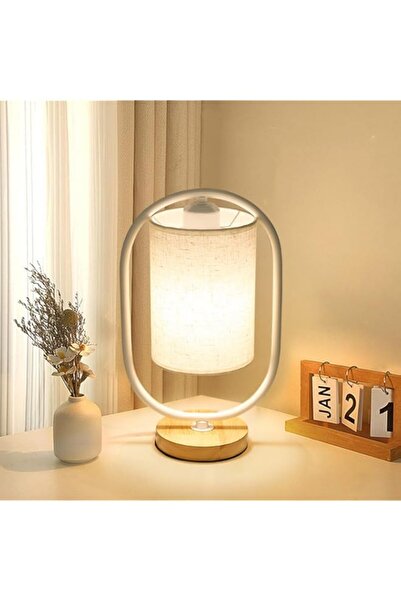 Generic مصابيح طاولة عصرية لغرف النوم، مصباح خشبي بجانب السرير، مصباح غرفة نو...