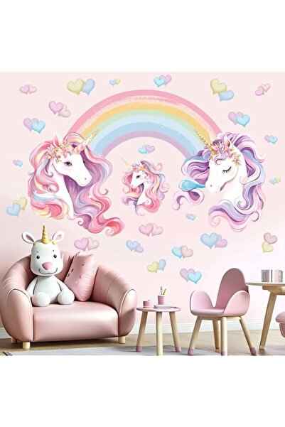 Generic Brand Unicorn Rainbow Wall Stickers for Girls: Peel and Stick Unicorn...