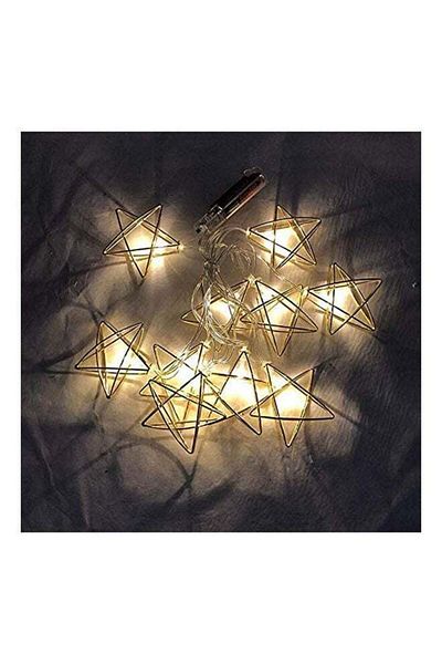 Generic (1 Set) Eid Mubarak Led Star Light String, 2M Ramadan Eid Mubarak Star Shape Interior, Bedroom Home