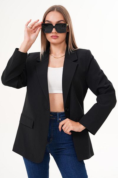 ŞİMAL Women's Single Button Double Pocket Blazer Jacket 255258 -