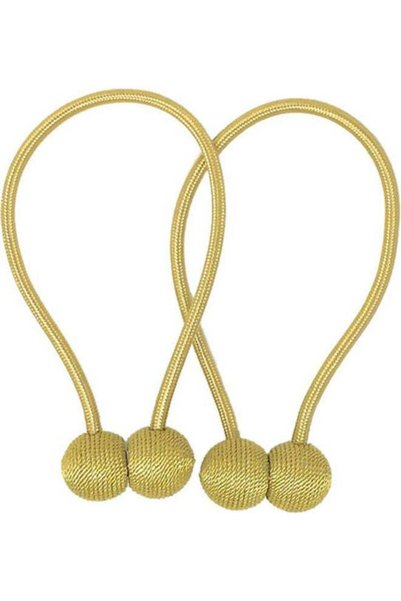 Generic 2-Piece Magnetic Curtain Clip Gold 15.6 x 7.6 x 2cm