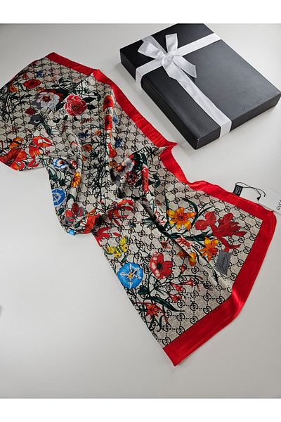 Webinay Home Flower Theme g Pattern Voile Silk Silk Scarf Hijab