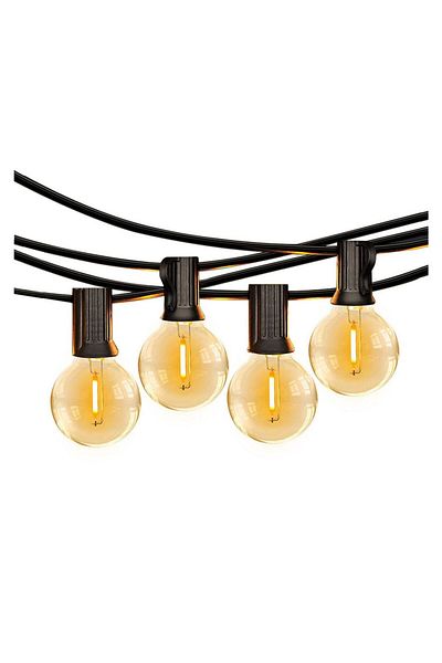 Generic Cool Baby COOLBABY Outdoor Garden String Lights 25Ft G40 Outdoor Lights with 15 Bulbs 1 Spare Bulb