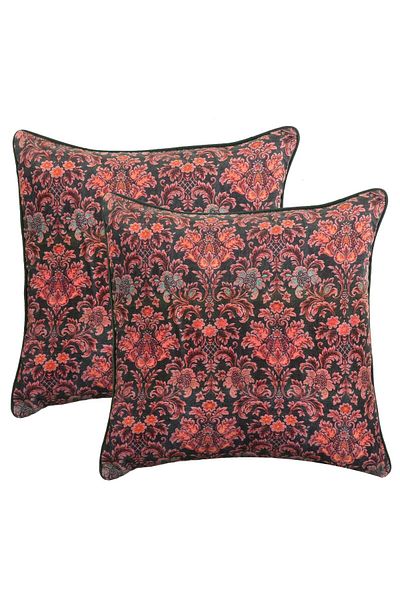 Generic Riara Soft Decorative Velvet Cushion Cover Modern Pillow Case with Zipper 2 Piece (18 x 18 Inches)