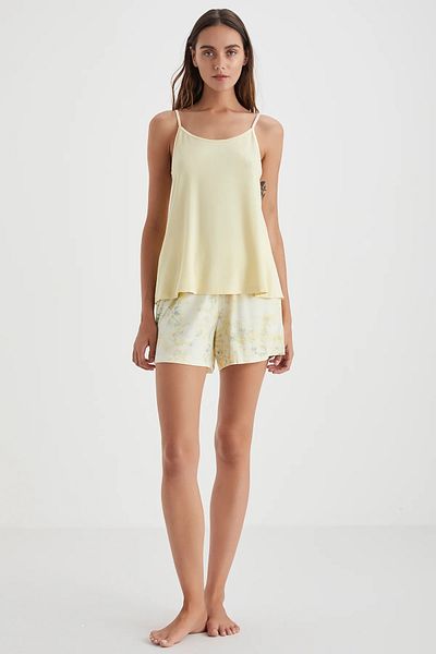 Catherine's Catheri̇nes Thin Strap Soft Textured Fabric Women's Shorts Pajama Set