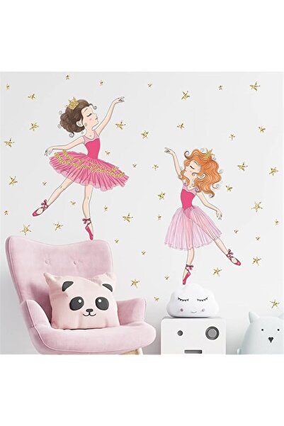 Generic ملصقات حائط على شكل نجمة راقصة باليه ملونة ولطيفة من مادة BPA® لتزيين...