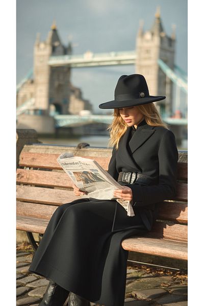 LAGRANZE Women's Stamped Fedora Hat