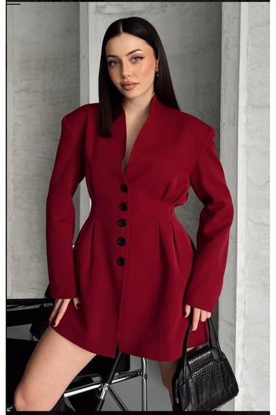 GÜLSEVEN Önden düğmeli ceket modeli