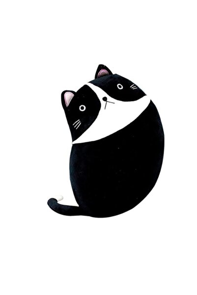 Generic وسائد عناق دايسو إنج - قطة كاليكو - قطة سوداء أبيض/أسود