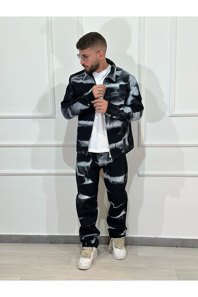 Urban Collection Men's jeans suit, black, urban and versatile style
