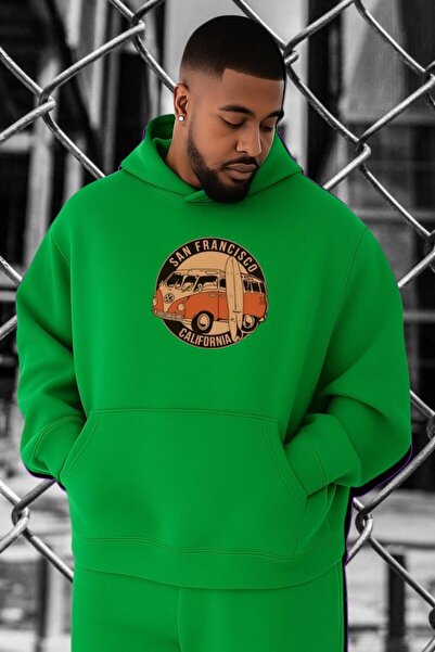 BENROMA Φούτερ μεγάλου μεγέθους με στάμπα SAN FRANCISCO WOSWOS με 3 ΚΛΕΙΔΕΣ ΒΑΜΒΑΚΙ