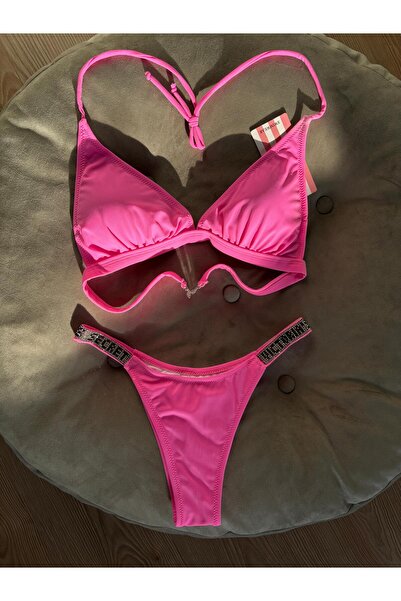 İlaydaButik Taşlı Brazilian Model Kaplı Bikini Takım