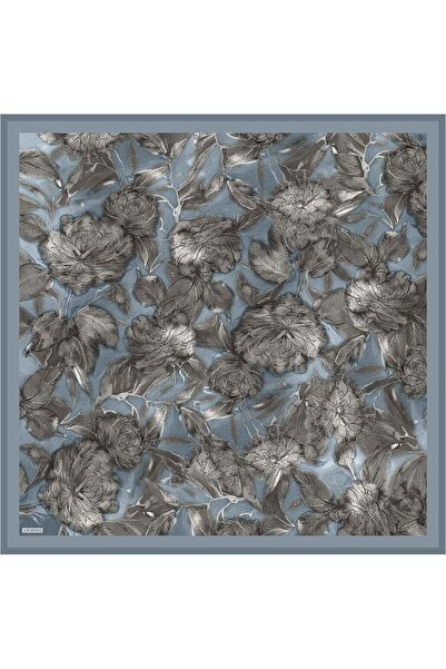 Armine Eșarfă de mătase 2026 iarnă - 9409-37 twill albastru metalic