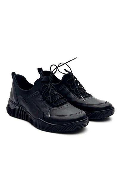 Venüs 1953831K Women's Leather Lace-Up Shoes - Black - 36