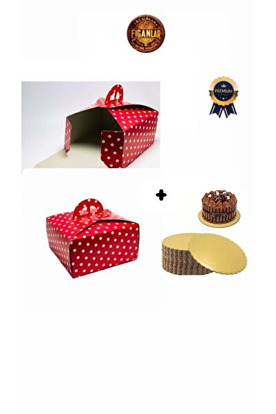 figanlar ambalaj 3 no puantiyeli orta boy pasta kutusu 1 adet + 1 adet gold p...