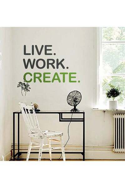 Generic Creative Quotes Wall Decal Grey/Green 70x50cm