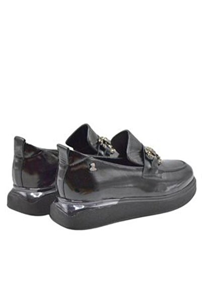 Venüs 2451401k Жіночі шкіряні черевики з пряжкою - Чорні лаковані - 36