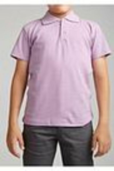 Coşkun GİYİM Unisex Polo Neck Short Sleeve School T-Shirt Lila 130101