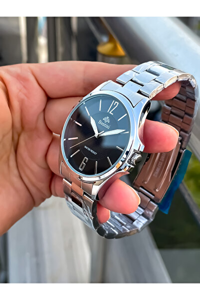 Bentini New Season Silver Color Steel Cord Men's Watch and Bracelet Father's Day Valentine's Day Gift