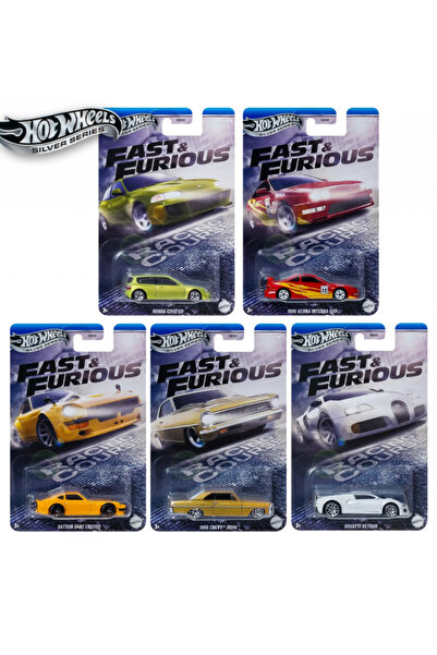 HOT WHEELS Fast and Furious Course Silver Series 5li Set (Uzun Kart)
