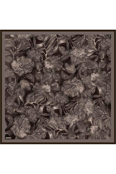 Armine Μεταξωτό φουλάρι 2026 Χειμώνας - 9409-82 Καφέ Τυλίγμα