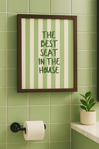 Funzee Humorous Bathroom Wall Poster I the Best Seat in the House - Unframed Poster