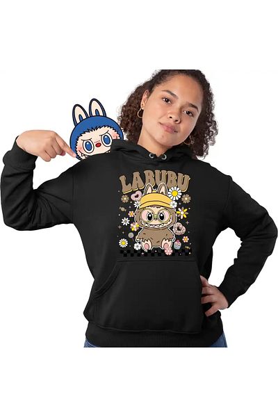 OEM Women's Hoodie Labubu Nerd Power