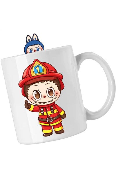 OEM Labubu Firefighter Mug
