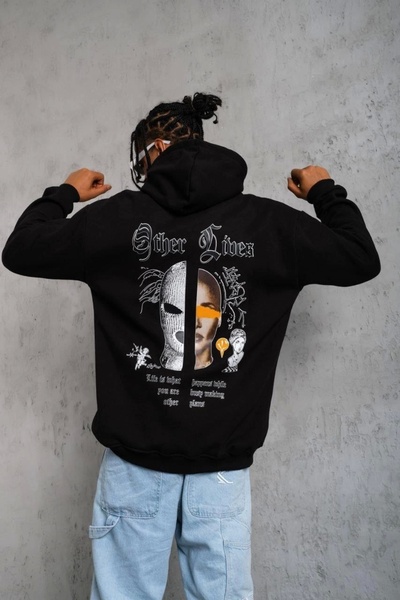 ETİLER COLLECTION Hanorac pentru bărbați tricou – supradimensionat Three Thre...