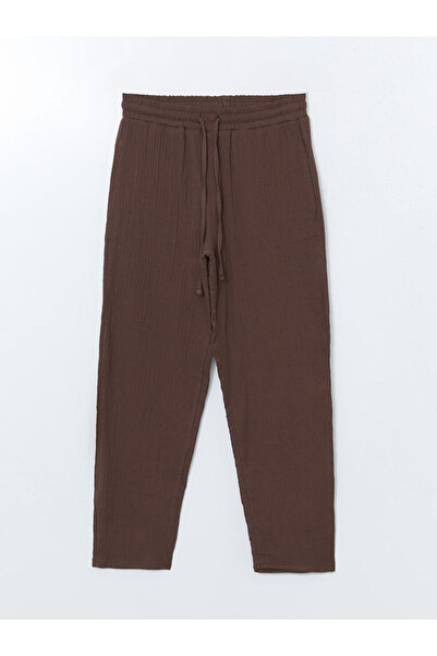 LC Waikiki Текстуриран дамски панталон с еластична талия