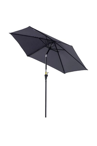 Mercaton Garden/terrace umbrella, aluminum pole, tilting, crank, dark gray, 270 cm