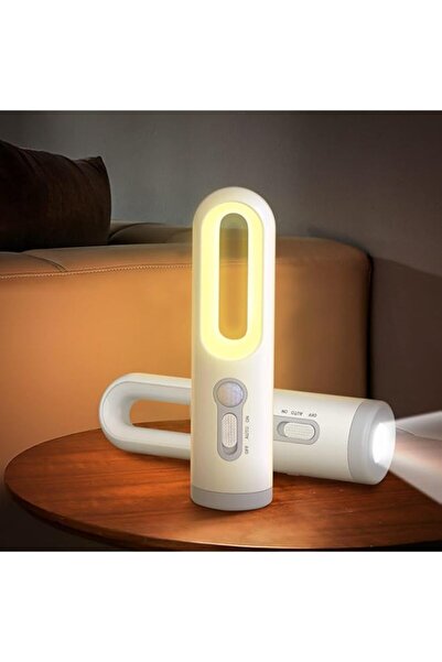 Generic مصباح ليلي قابل لإعادة الشحن مزود بمستشعر حركة، مصباح يدوي LED محمول ...