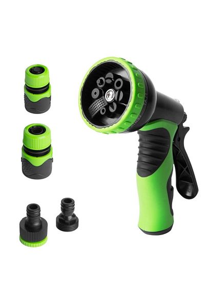 Mercaton Spray Gun with Adjustable Sprayer, 8 Functions, Ergonomic Plastic Handle, 1/