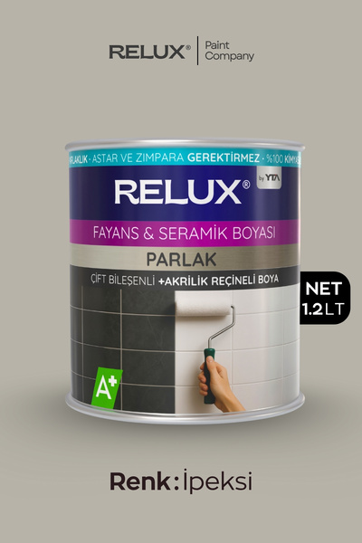 Relux Paint Fayans Boyası – Astarsız ve Vernik Gerektirmez, Parlak, Kimyasal Dayanıklı, Mermer, Ahşap, Metal