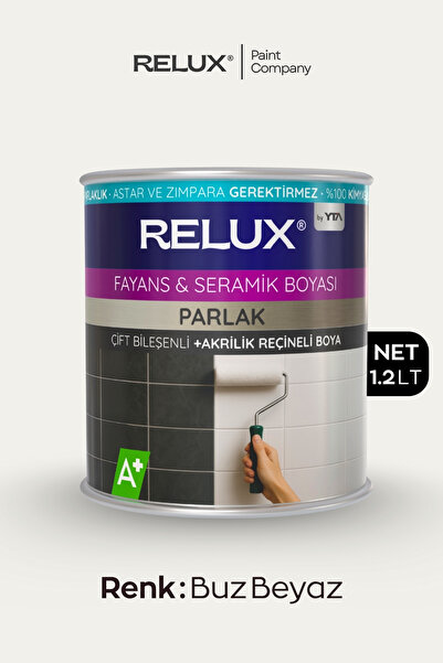 Relux Paint Fayans Boyası – Astarsız ve Vernik Gerektirmez, Parlak, Kimyasal ...