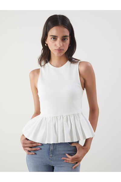 LC Waikiki Crew Neck Ruffle Blouse