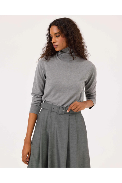 SEÇİL Tam Balıkçı Yakalı Uzun Kollu Triko Bluz