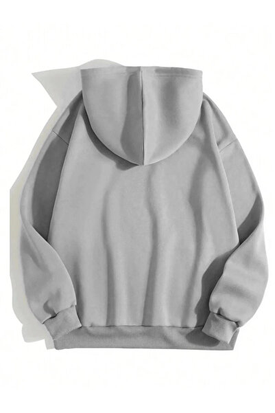 MODA55    Men's Plain Hooded Sweat - Dyed Gray